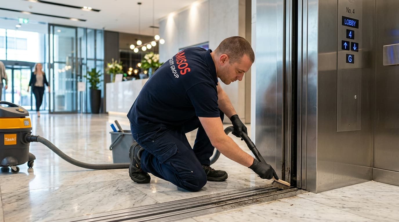 Elevator Cleaning geleiders en deuren